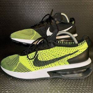 Nike Air Max Flyknit Racer Volt Green Black Running Shoes Womens Size 9.5